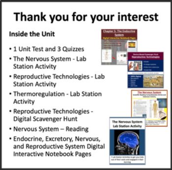Homeostasis Unit Curriculum | Thermoregulation, Body System Interactions, image 2