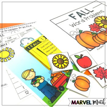 1st Grade Hands-On Word Problems Kit 5: Fall Problems, image 3