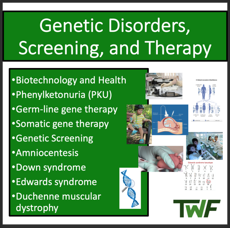 Genetic Disorders, Screening, & Therapy -Google Slides & Distance Learning Ready