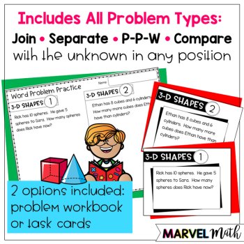 1st Grade Hands-On Word Problems Kit 4: 3-D Shapes, image 4