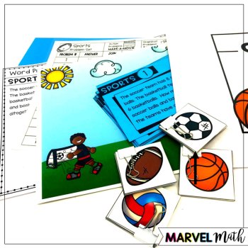 1st Grade Hands-On Word Problems Kit 3: Sports Problems, image 3
