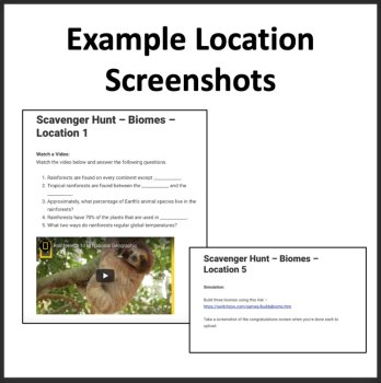 Biomes – A Digital Scavenger Hunt Activity | Aquatic, Grassland, Forest, more, image 4