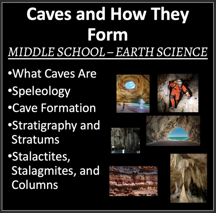 Caves and How They Form - MS Earth Science - Google Slides and PowerPoint Lesson