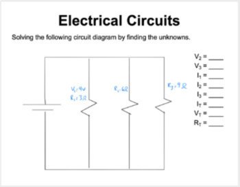 Solving Electrical Circuits With Resistance - Questions, Video Walkthrough, image 3