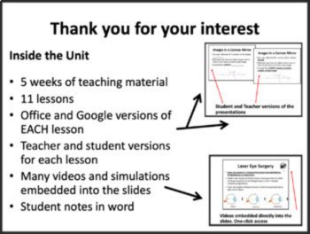 Optics Unit - The Behavior of Light -  Lessons ONLY - Distance Learning Ready, image 2