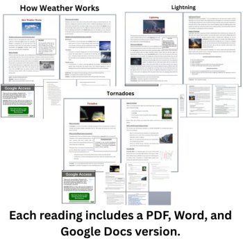 Natural Disasters & Weather Reading Comprehension & Questions 6th, 7th, 8th, image 2