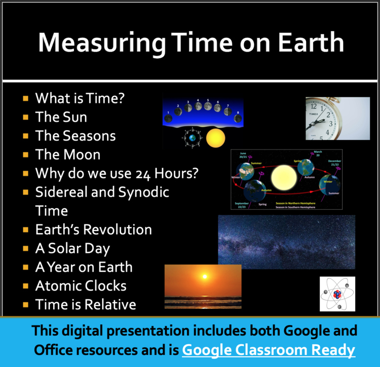 Measuring Time on Earth - Google Slides and PowerPoint Lesson