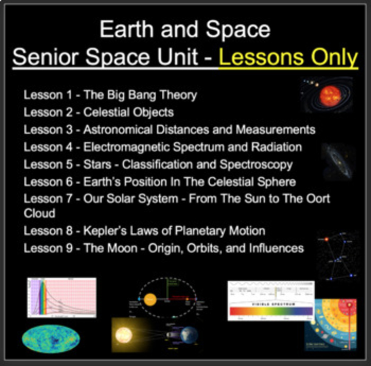 Earth and Space - Senior Space Unit - Lessons ONLY - Distance Learning Ready