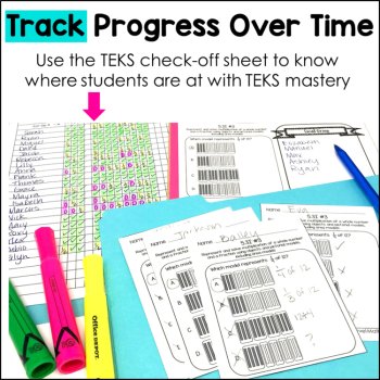 5th Grade Math Exit Tickets - TEKS Standards Exit Slips Bundle, image 4