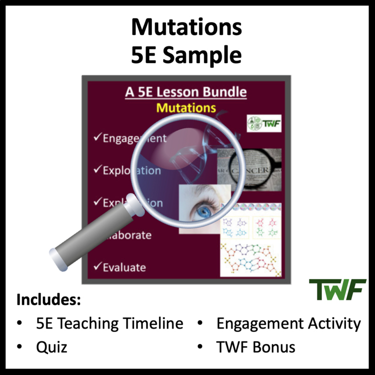 Mutations - 5E Lesson Bundle - Teaching Timeline and Additional Resources
