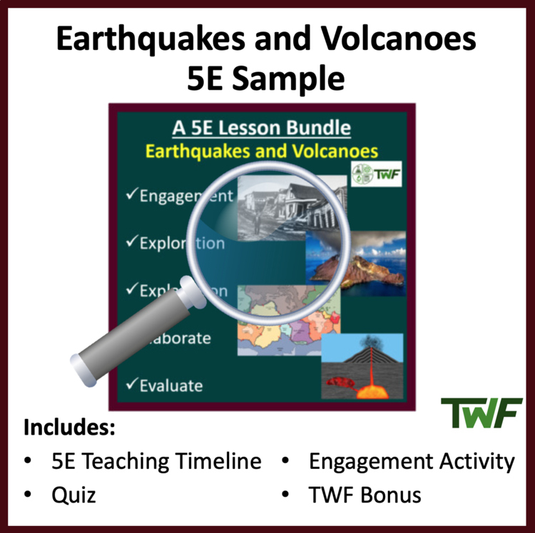 Earthquakes and Volcanoes -5E Bundle- Teaching Timeline and Additional Resources