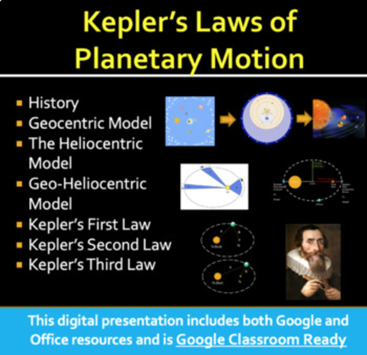 Kepler's Laws of Planetary Motion - Google Slides and PowerPoint Lesson