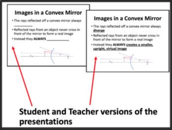 Reflection & Ray Diagrams in Curved Mirrors -Google Slides and Distance Learning, image 4