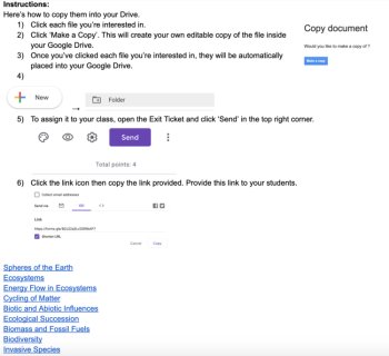 Ecology Exit Tickets - 9 Google Classroom Ready Exit Tickets - Digital Learning, image 2