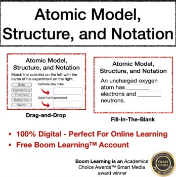 Atomic Model, Structure, and Notation Digital Boom Cards, image 3