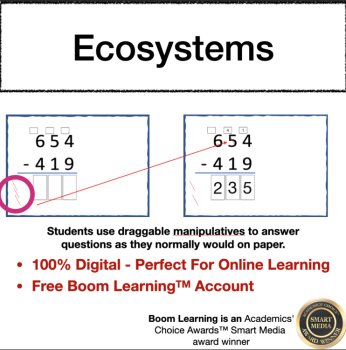 Subtraction 3 X 3 Stacked Digital Boom Cards Distance Learning, image 4