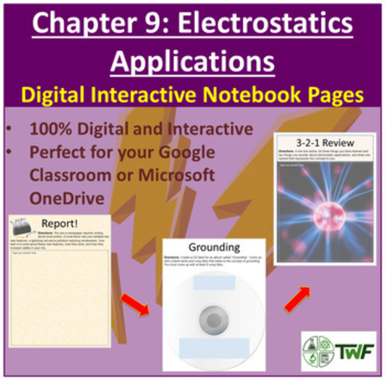 Electrostatics Applications - Digital Interactive Notebook Pages