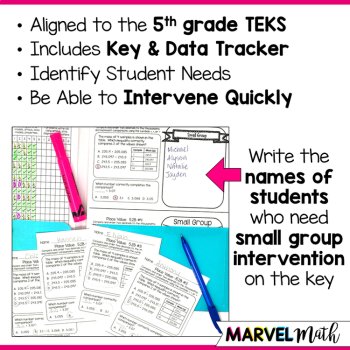 5th Grade Place Value TEKS Exit Slips, image 2
