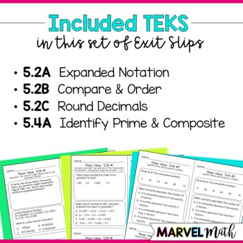 5th Grade Place Value TEKS Exit Slips, image 4