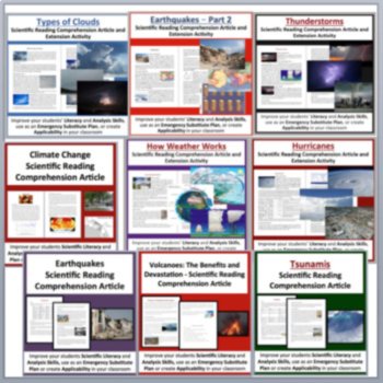 Weather and Natural Disasters - Grade 8 and Up Science Reading Bundle, image 2
