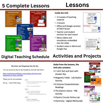 Electricity and Magnetism Curriculum Unit Bundle | Lessons, Activities, Test, image 3