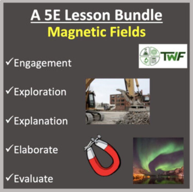Magnetic Fields 5E Lesson Bundle | Law of Magnetic Poles, Electromagnetism