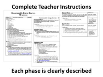 Nonrenewable Energy Sources - 5E Lesson Bundle, image 2