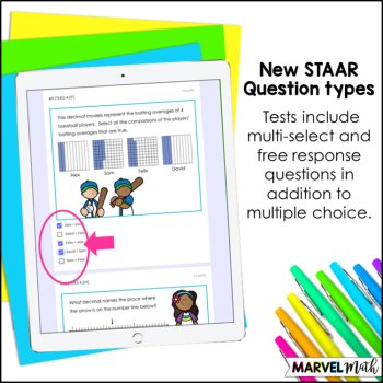 4th Grade Place Value TEKS Tests - STAAR Review - Digital and Print, image 3
