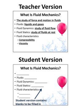 Comparative Fluid Mechanics - PowerPoint Lesson and Student Notes, image 2