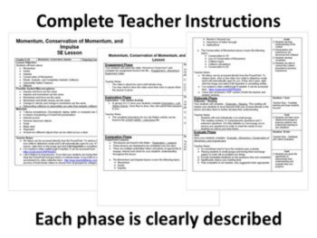 Momentum, Conservation of Momentum, & Impulse 5E Lesson Bundle | Collisions, image 2