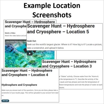 Hydrosphere and Cryosphere Digital Scavenger Hunt Activity | Phases of Water, image 4