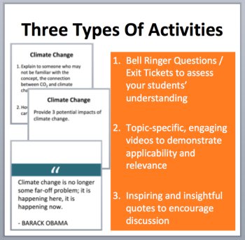 Climate Change - Bell Ringers, Class Warm-Ups, and Exit Tickets, image 2