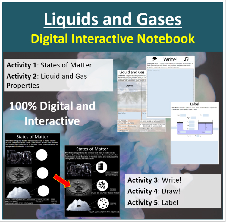 Liquids and Gases - Digital Interactive Notebook Bundle