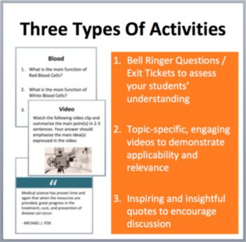 Body Systems - Bell Ringers, Class Warm-Ups, and Exit Tickets, image 2