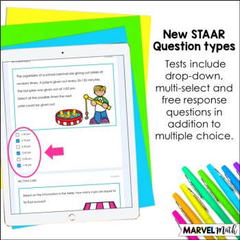 Area, Perimeter, Measurement Conversions Tests - 4th Grade STAAR Math Review, image 3