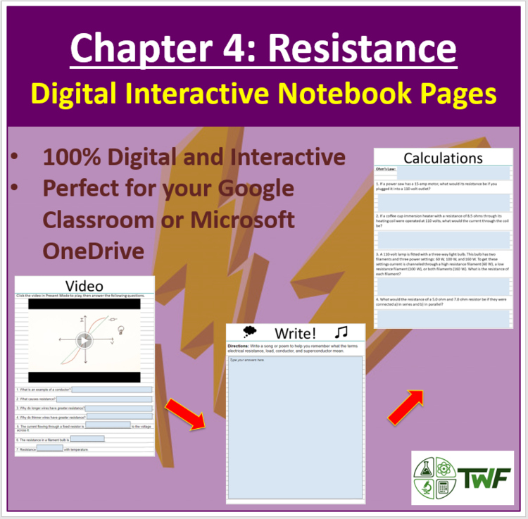 Resistance - Digital Interactive Notebook Pages