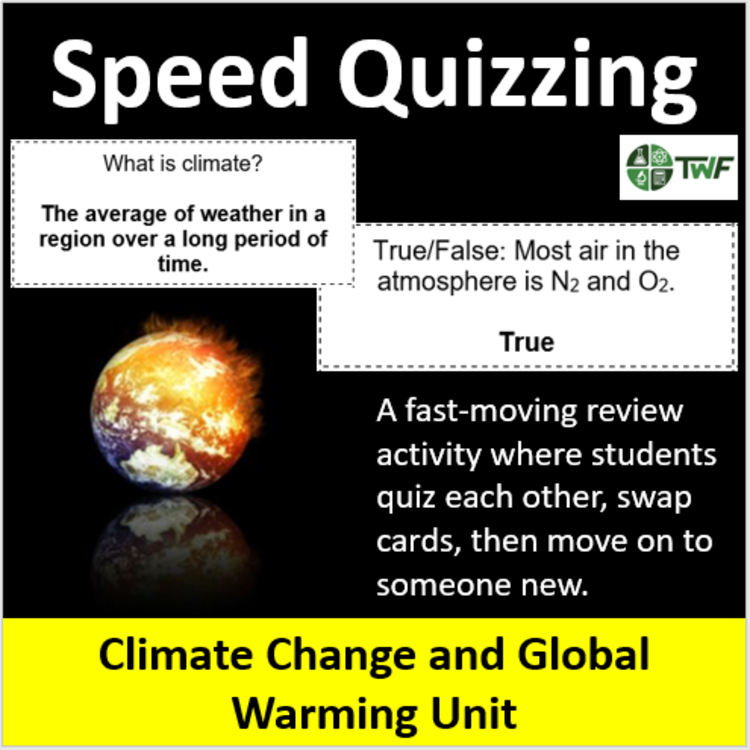 Climate Change and Global Warming - Speed Quizzing