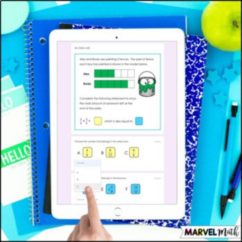 Fraction TEKS Tests - 4th Grade STAAR Math Review - Digital and Print, image 4