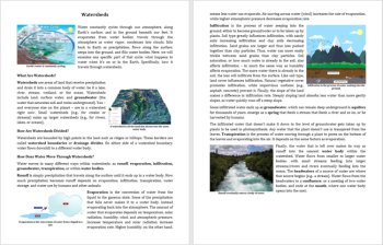 Watersheds Reading Comprehension Passage and Questions - Grade 8 and Up, image 2