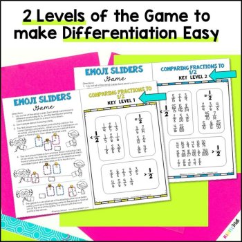 Comparing Fractions to One-Half Game - Benchmark Fractions, image 3