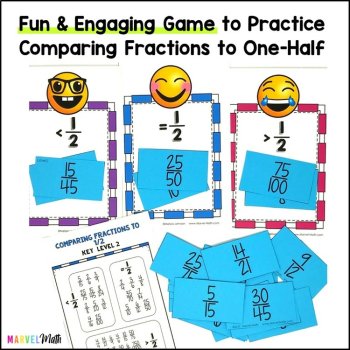 Comparing Fractions to One-Half Game - Benchmark Fractions, image 4