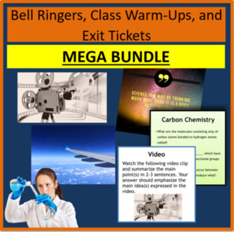 Bell Ringers, Class Warm-Ups, and Exit Tickets Mega Bundle - Includes 9 Bundles!