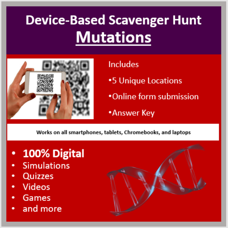 Mutations – Digital Scavenger Hunt Activity | Carcinogens, Cancer, Types, Effect