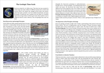 Geologic Time Reading Comprehension Passage and Questions | Grade 8 and Up, image 2