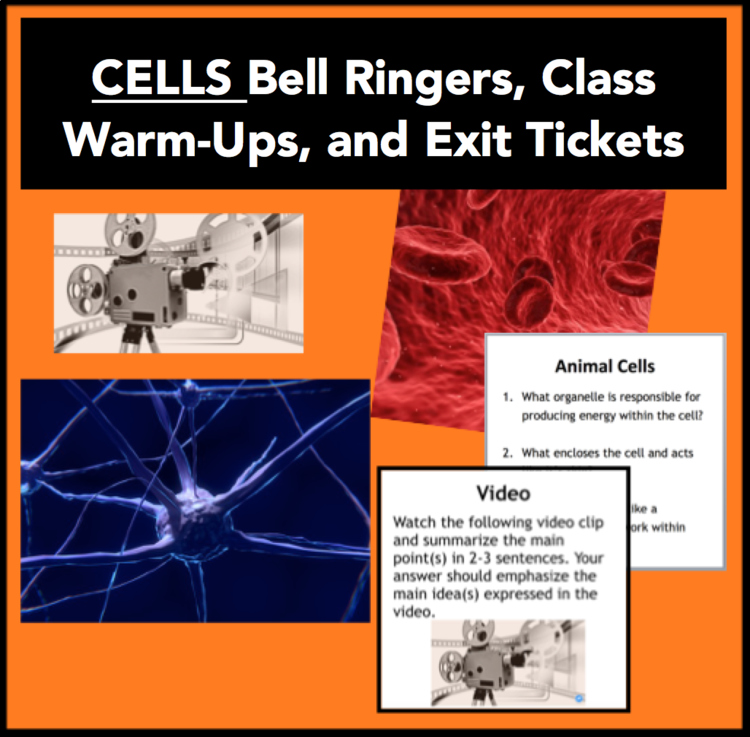 Cells - Bell Ringers, Class Warm-Ups, and Exit Tickets
