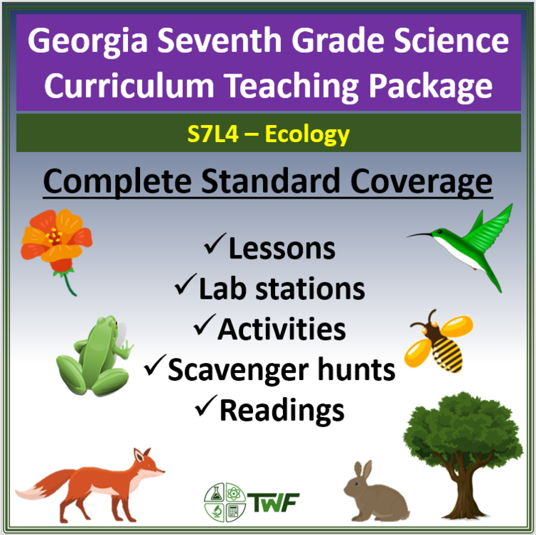 Georgia Standards of Excellence (GSE) Bundle - 7th Grade - S7L4: Ecology