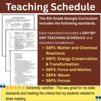 Georgia Standards of Excellence | GSE Bundle | 8th Grade Science Curriculum, image 3