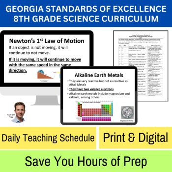 Georgia Standards of Excellence | GSE Bundle | 8th Grade Science Curriculum, image 4