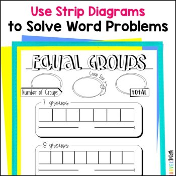 Dry-Erase Pages: Problem Solving w/ Strip Diagrams, Number Lines & Related Facts, image 2
