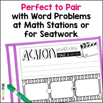 Dry-Erase Pages: Problem Solving w/ Strip Diagrams, Number Lines & Related Facts, image 4